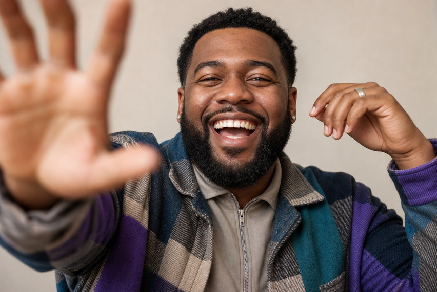 Person smiling at the camera
